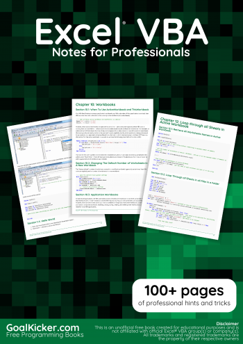 Excel® VBA Book preview