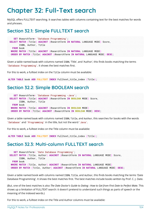 MySQL® Example Page 4